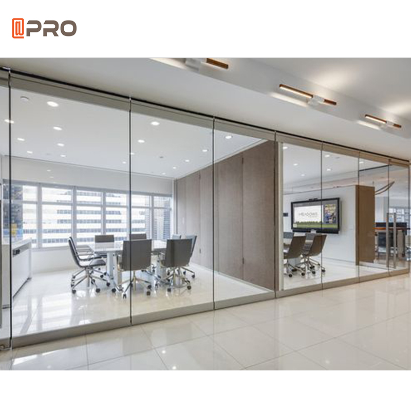 12mm Thickness Tempered Glass Demountable Partition Walls STC 48Db