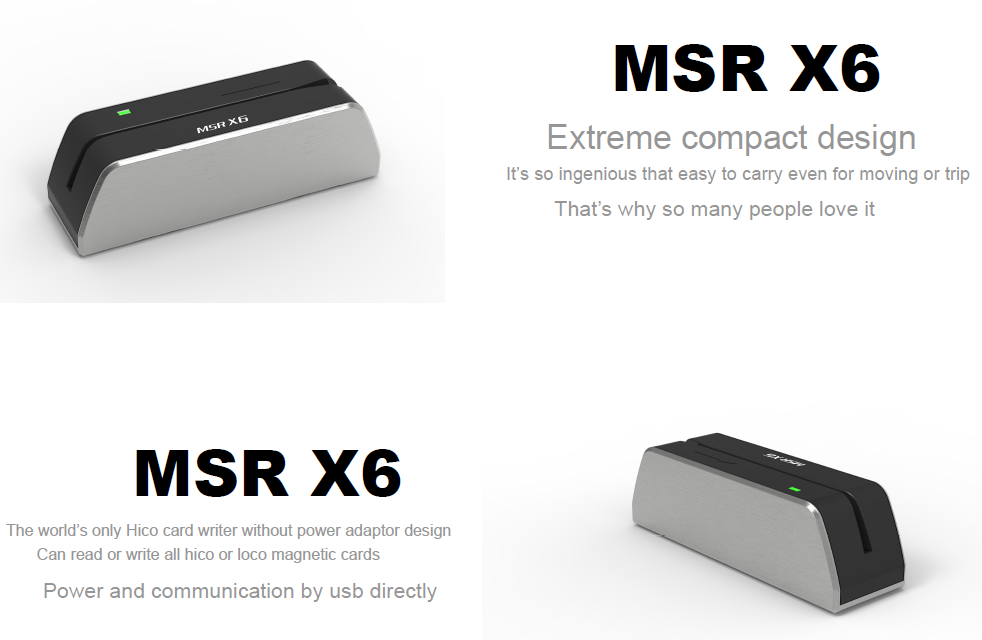 LED Operating Instructions MSR-X6 Magnetic Stripe Smart Card Reader Writer for External Installation