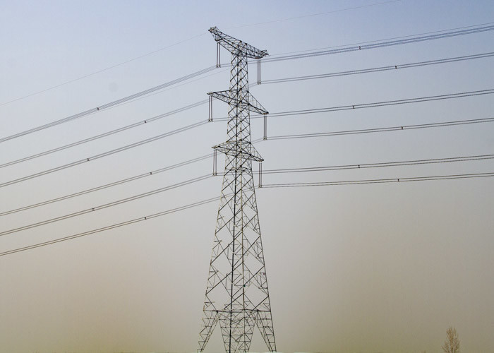 220KV Electrical Transmission Tower Single / Double / Muti Circuit Durable