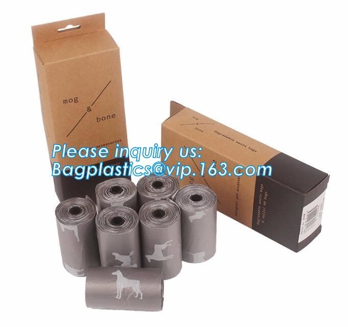 10 Rolls/150Pcs Plastic Pet Dog Waste Bags 33 * 22cm Durable Trash Cleaning Bag, cornstarch based compostable pet waste