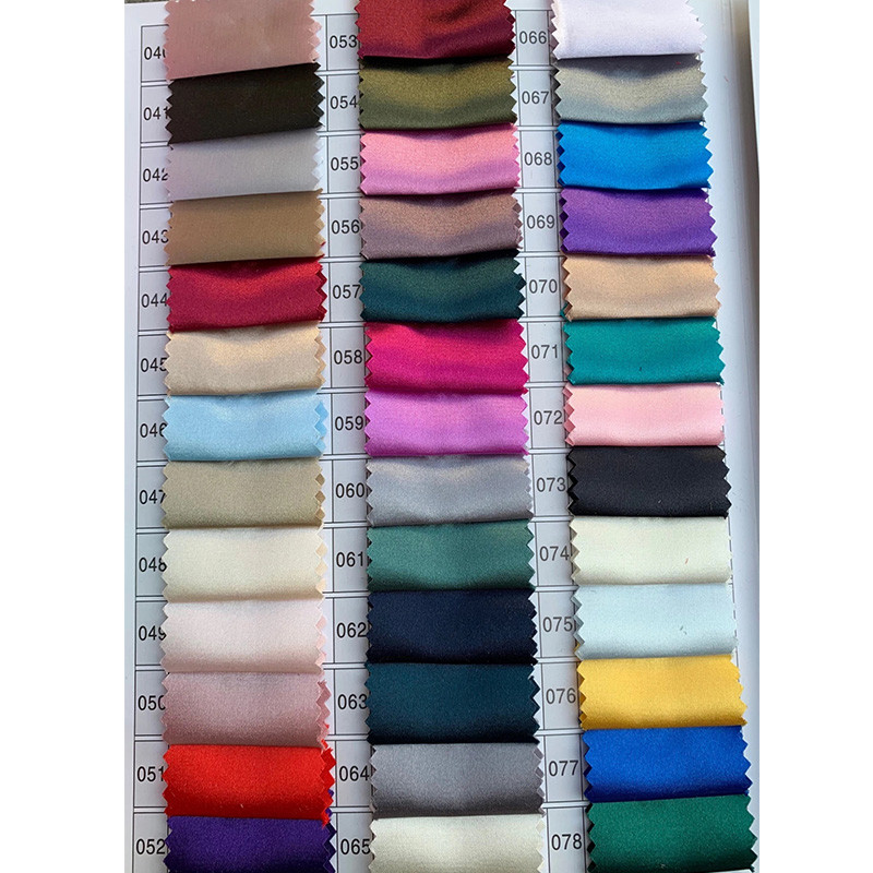 97% Polyester 3% Spandex Woven Plain Dyed Elastic Satin Fabric