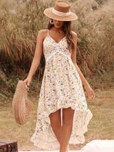 Buy cheap V Collar Floral Casual Dress Sexy Summer Long Dress For Women product