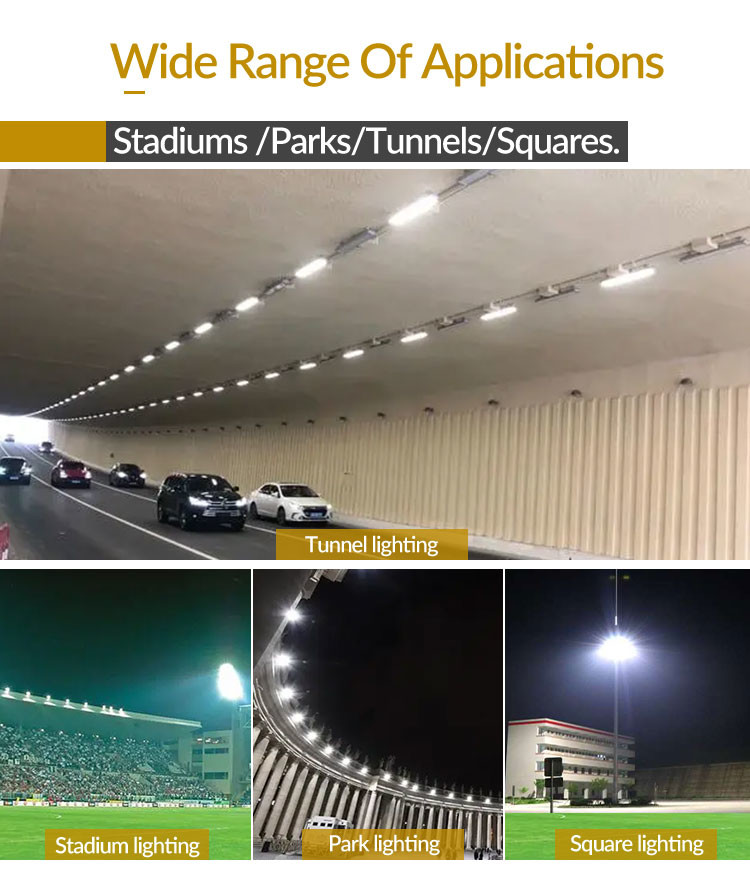 High Luminous LED High Mast Light 300W Led Stadium Light For Tunnel Illumination