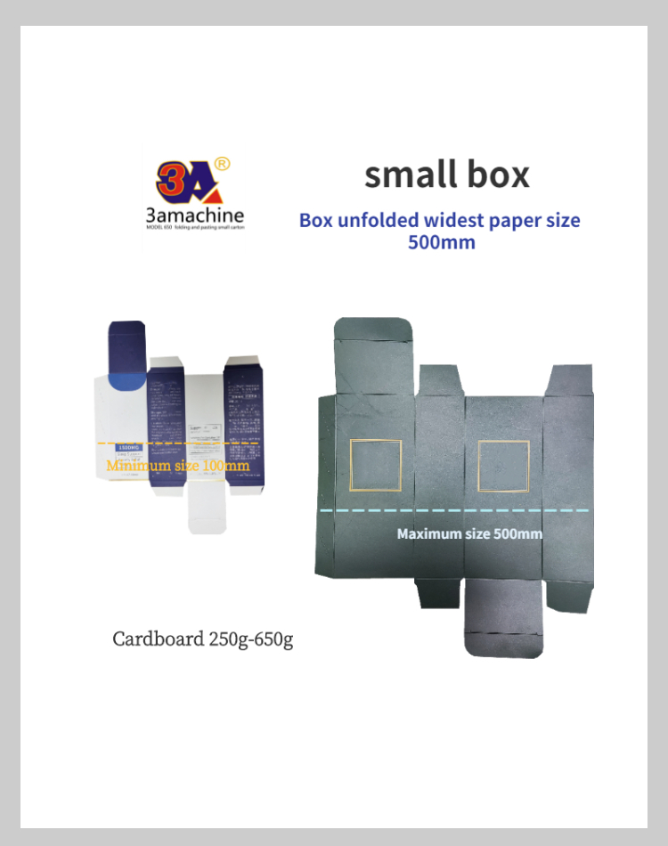 Box Folding and Gluing Machine with 380V Voltage Box Unfolded Size width 120mm-500mm