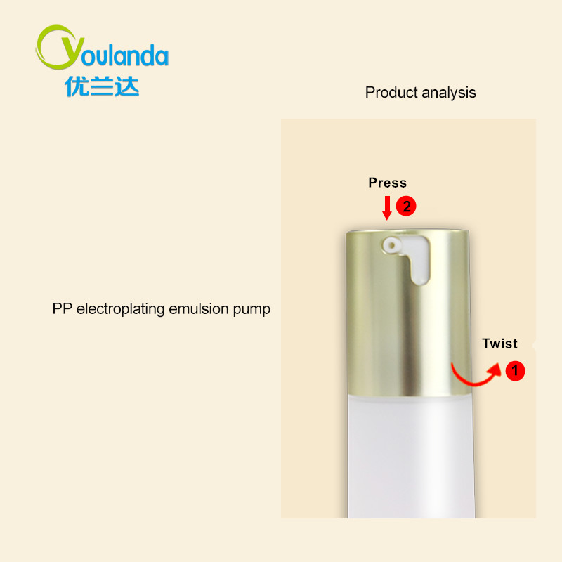 3pcs Lotion Pump Container Clear Airless Pump Bottle 15ml 30ml 50ml For Fresh Products