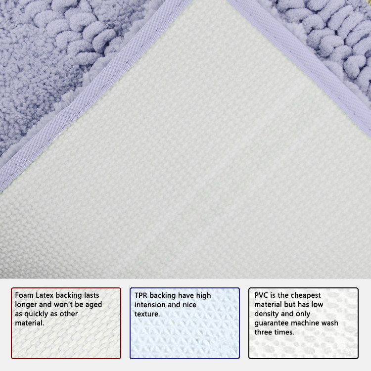 Loop Pile Microfiber Chenille Bath Mat
