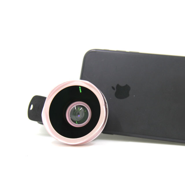 HD Cell Phone Wide Angle Lens 37mm Rose gold Aluminum Optical Glass Material