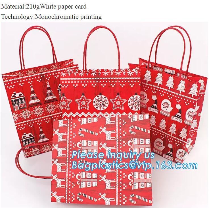 Custom Printed Accept Wholesale Stock White Brown Kraft Paper Shopping Bag With Handle No Minimum, carrier handle bags