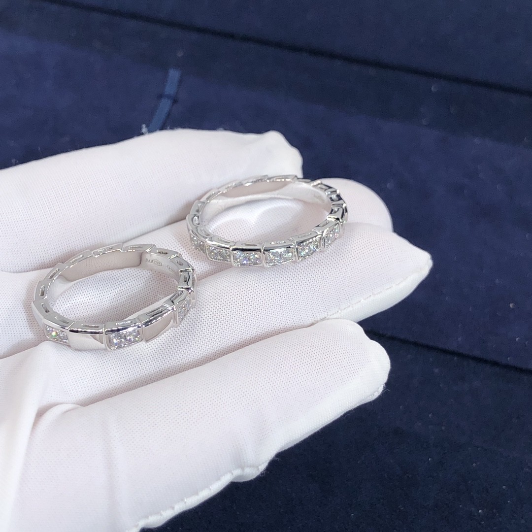 Elegant Customized 18K Gold Serpenti Viper Ring Diamond Ring Yellow Gold White Gold