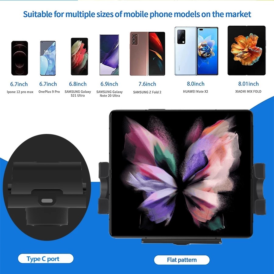 20W Fast Charging Car Qi Wireless Charger For Samsung Galaxy Z Folding 3 2 IPhone 13
