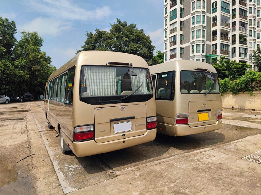 1 Door Used Toyota Bus Manual Transmission 10-23 Seats Coaster Model