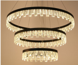 Round Ring Adjustable Multi Light Chandelier For Foyer Decoration