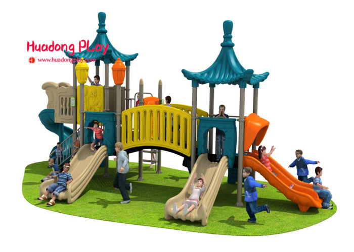 LLDPE Material Outdoor Playground Slides Pipe Galvanized Treated Easy Maintain
