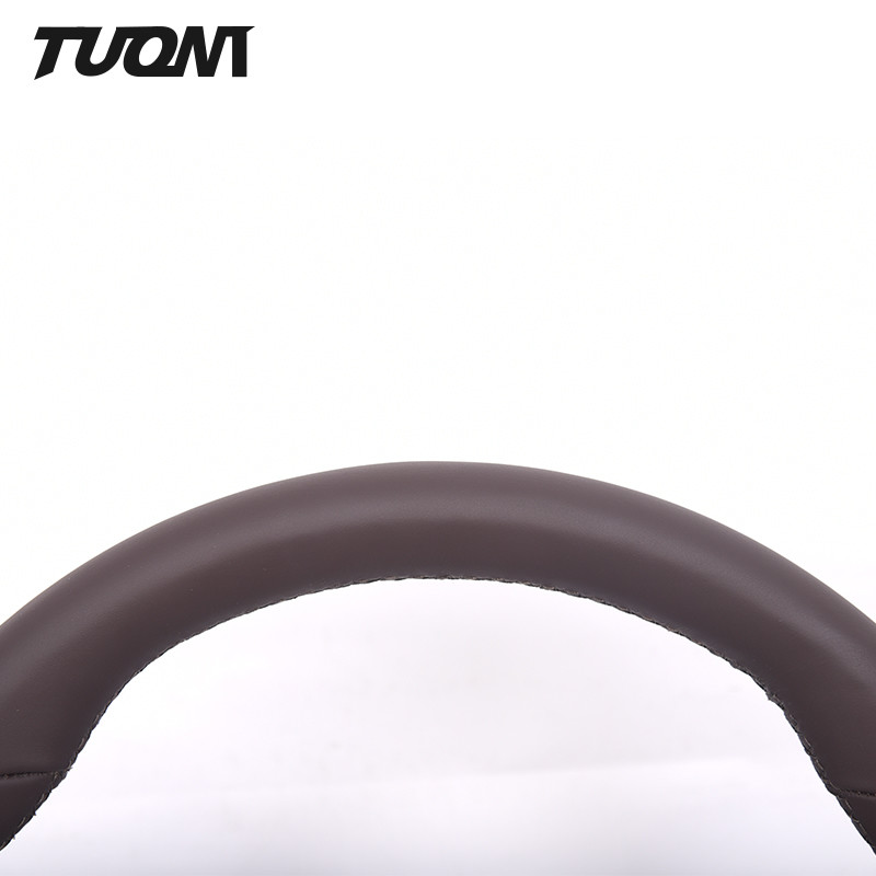 Reddish Brown Full Leather Porsche Carbon Fiber Steering Wheel Gloss With Stripe