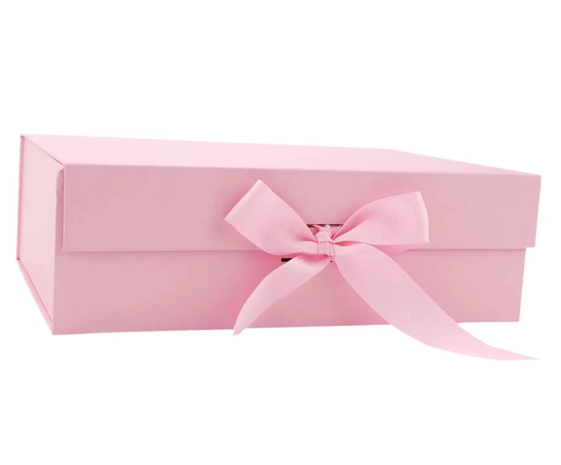 Elegant Customized Paper Packaging Boxes with Variable Color Ribbon and Magnetic Seal