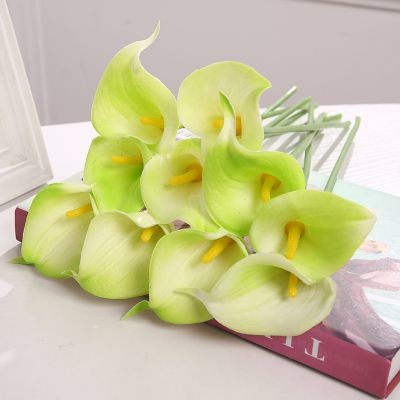 Silk Purple Fake Calla Lily Bouquet Flower For Wedding