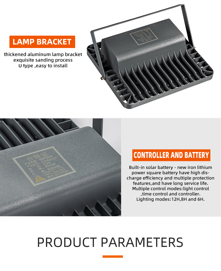 Outdoor solar flood light