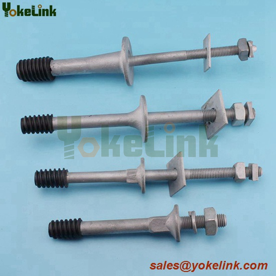 3/4" Long shank Crossarm Insulator Pin with Nylon thread for Line hardware
