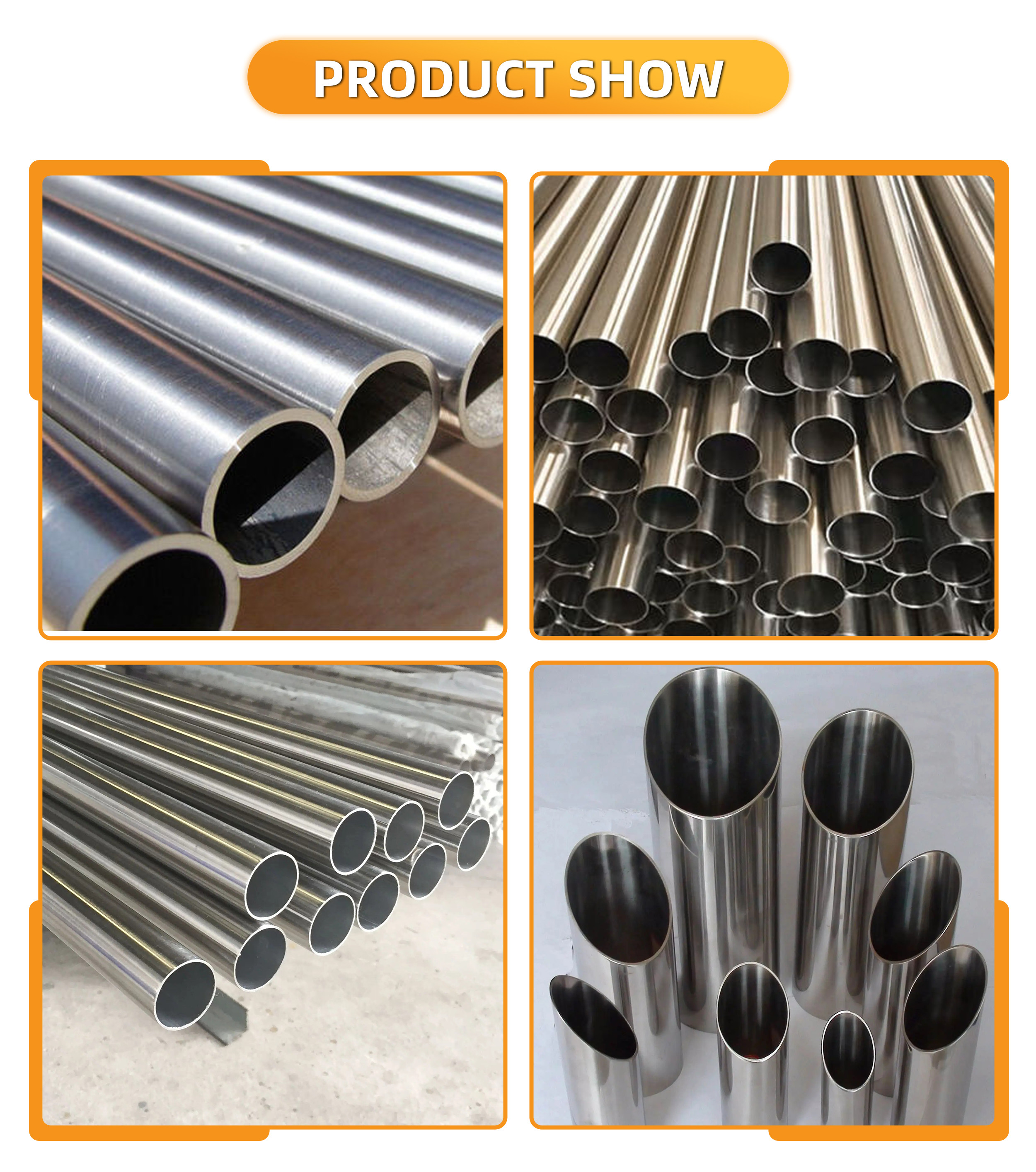 Cold Rolled 316 316L Stainless Steel Tube Pipe Welded 201 304 304L 2205 2507 310S