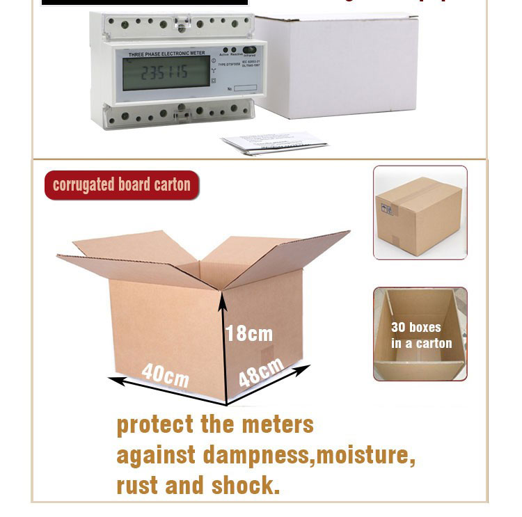 Three Phase Din Rail Small Power Meter Digital Electric Meter