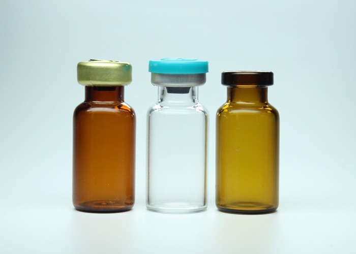 Transparent or Brown Glass Tube Vials 2ml Capacity Borosilicate Glass Material
