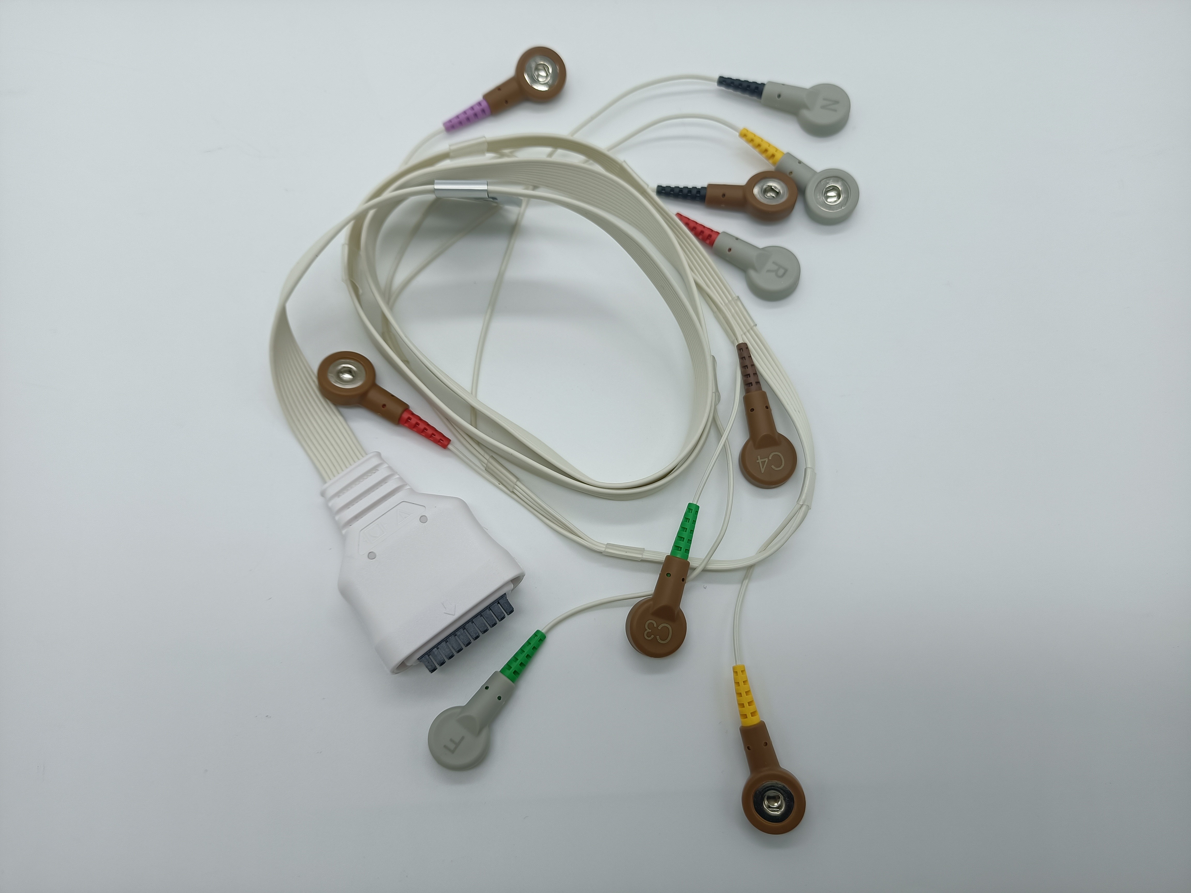 Edan DX12 0.17lb Holter ECG Cable 10 Leads IEC AHA Snap Clip Banana 4.0