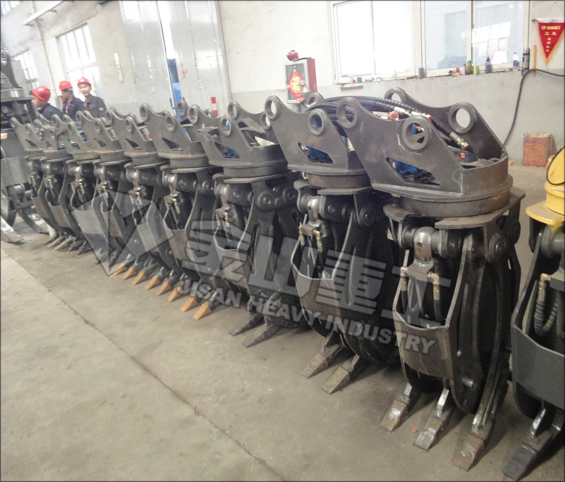 Brake Motor Hydraulic Log Grapple , Komatsu PC60 Log Grab For Excavator