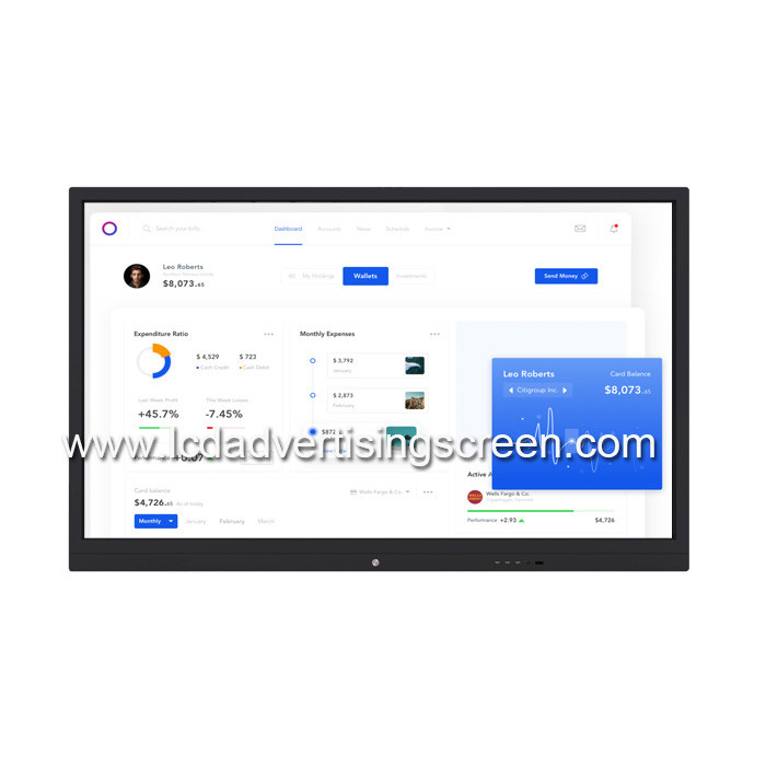 86 Inch Digital Interact Whiteboard With Infrared Touch Black color