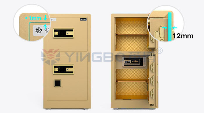 Fingerprint Digital Lock Home Safety Safe Box H1000mm Gold YB/RS-100D