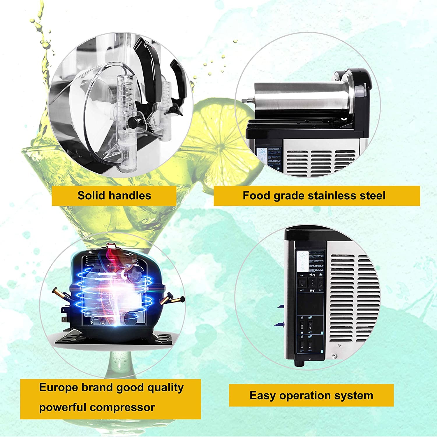Automatic Double Slot Snow Melting Machine Electric Slash Machine Slush Granita Machine