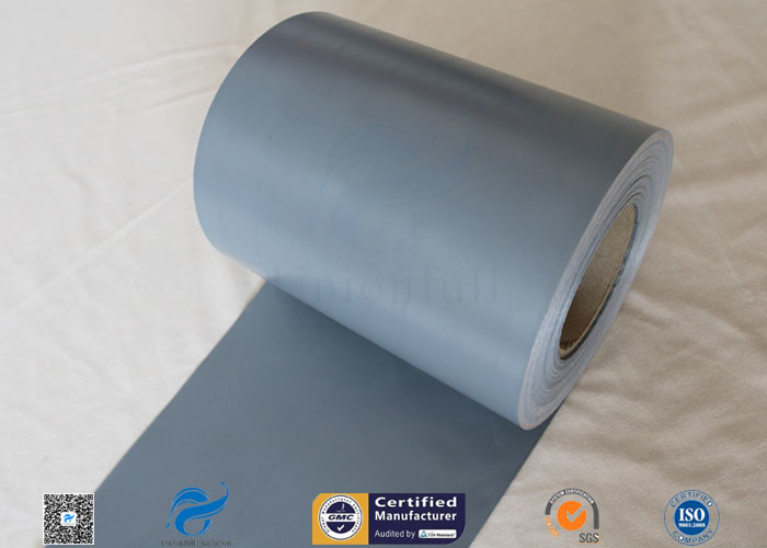 Waterproof Fire Resistant 300g Gray PVC Coated Heat Resistant Fiberglass Fabric