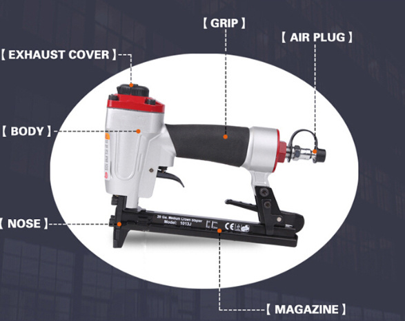 Fine Crown Air Pneumatic Staple Gun 1013j 20gauge Furniture Decoration Upholstery