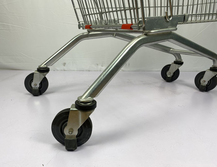 Warehouse Supermarket Zinc Metal Shopping Cart 210L European Style