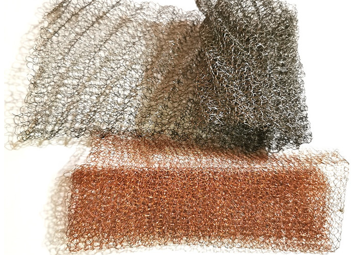 OEM Knitted Wire Mesh Gasket Stainless Steel 0.55mm 12x6mm Hole For Seal