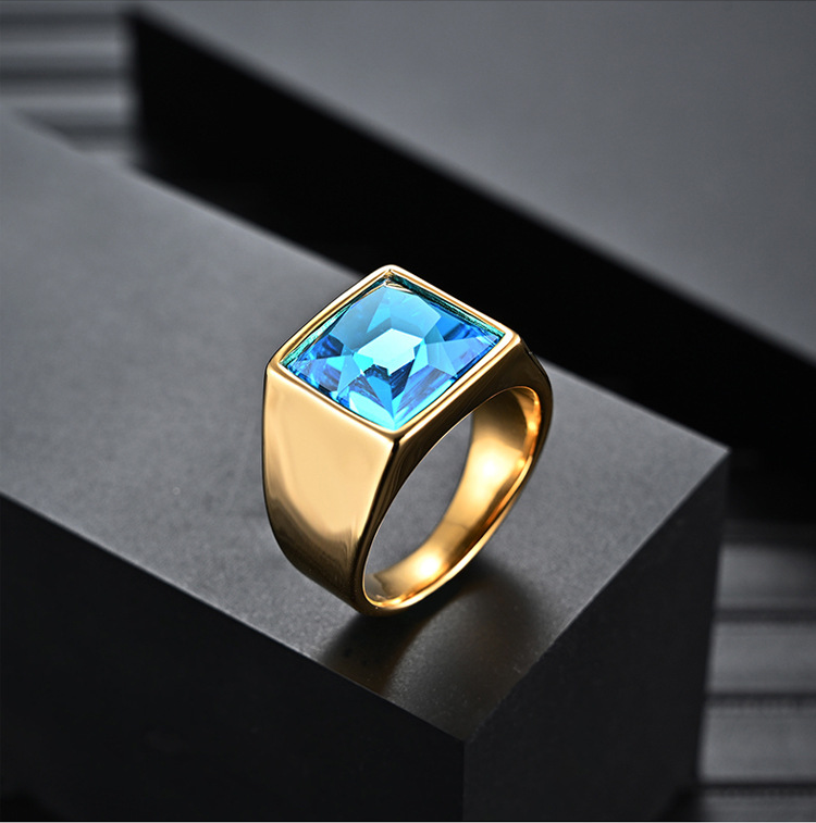 Light Luxury Gemstone Rings Fashion Jewelry Wedding Rings For Men