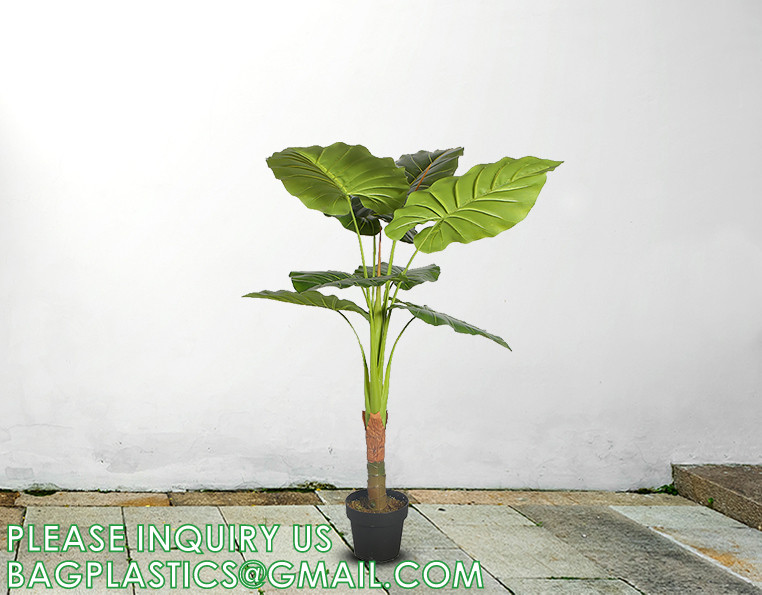Artificial Plants 15 Inch Artificial Dripping Guanyin Tree Faux Plants Décor Indoor Outdoor,Fake Plastic Plants