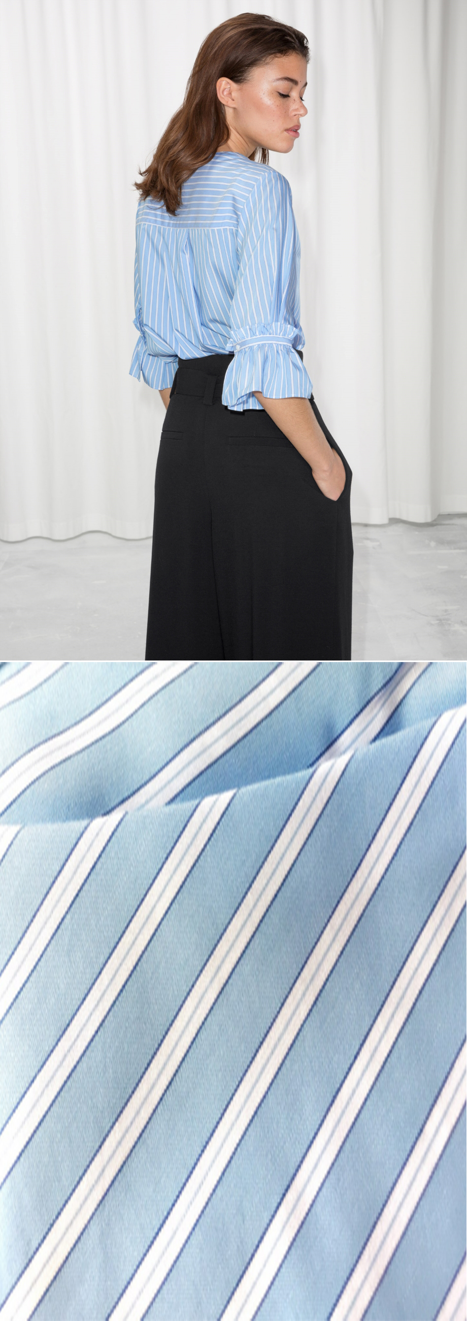 Frill Sleeve Designs Blouse For Woman