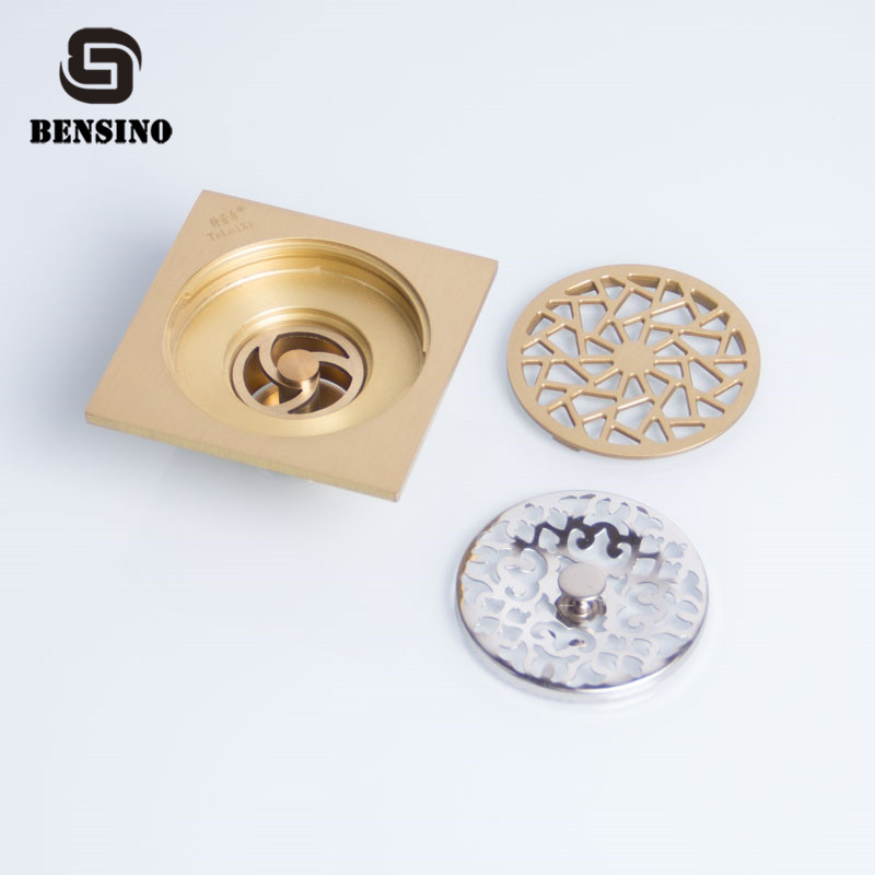 Rectangle Brass 360g 100mm Floor Drain Mesh Strainer