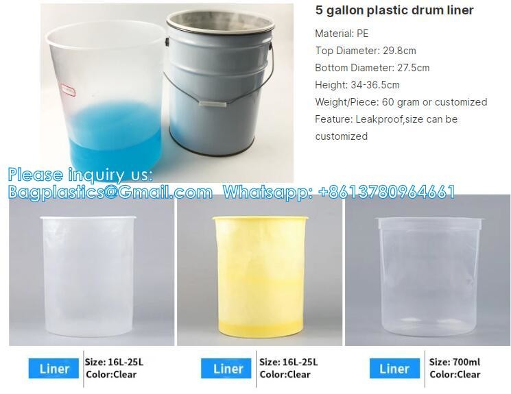 Heavy Duty 5 Mil Drum Liner Anti Static Pail Liner Industrial Barrier Bucket Liner bucket pail liner paints