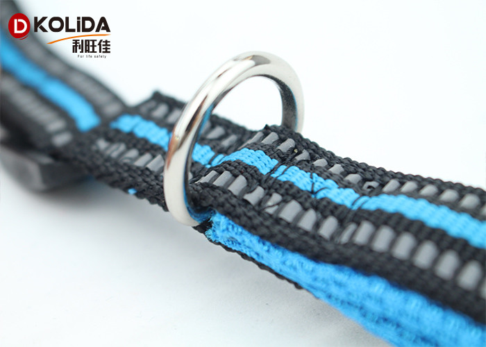 Blue / Yellow 6 Foot Dog Leash , Anti Shock Stretchy Strong Bungee Dog Leash