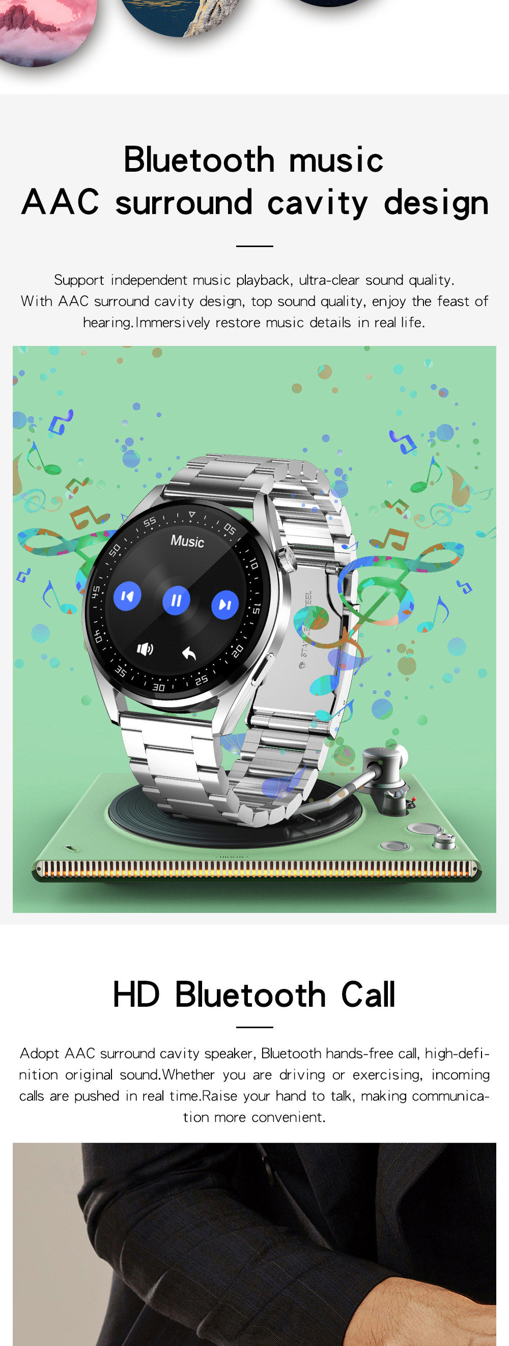 SG2 Clip Charging Wallpaper Smartwatch Round 280mAh Android