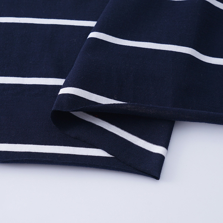 Comfortable Care And Smooth Simple Striped Knit Fabric For Casual Wear