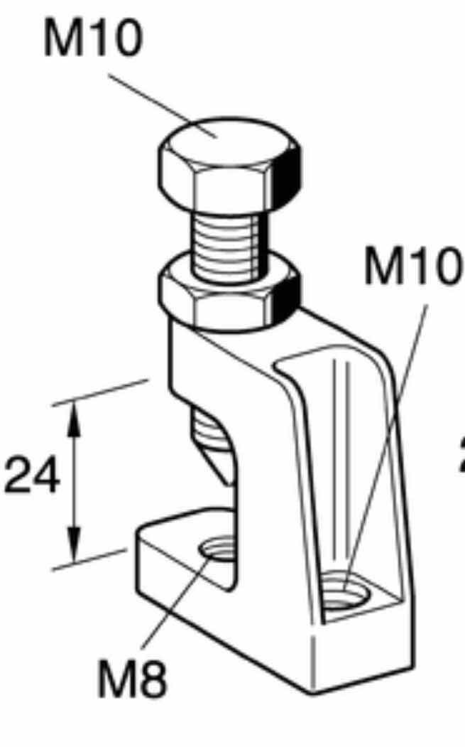Electrical Steel Wide Flange Beam Clamps Hot Galvanizing Hot Dip Zinc Plating