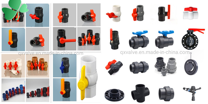 New Type PVC Ball Valves with Brown Color High Quality