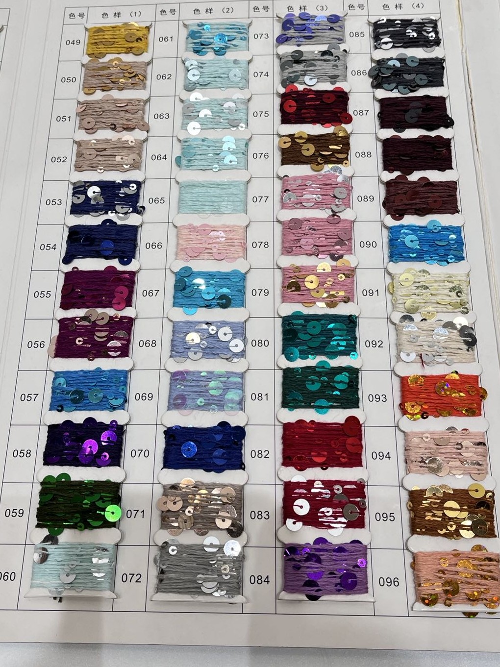 Customized 1/2.3NM Sequin Yarn Crochet Cotton Blended Yarn 55% Cotton 45% Polyester