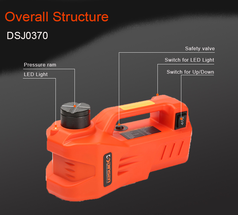 360mm / 450mm Electric Hydraulic Jack Kit 3 Ton Car Repair