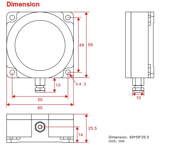 High Reliable CE 3 Axis MEMS Anglar Rate Sensor CAN Output Industry Grade