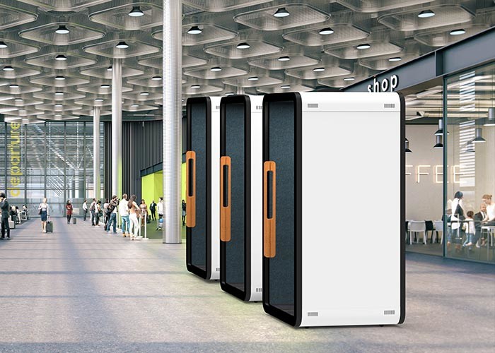 Aluminum Portable Soundproof Booth Fireproof Private Meeting Pods