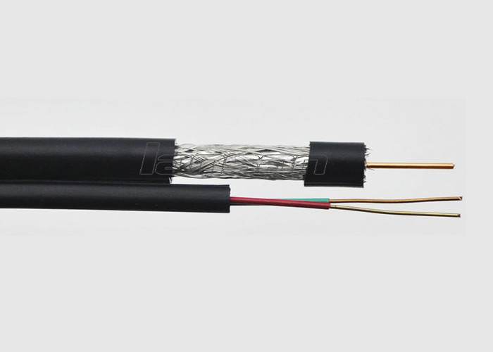Rg59 Coaxial TV Cable Bare Copper / CCS Coaxial Cable With PVC PE Jacket