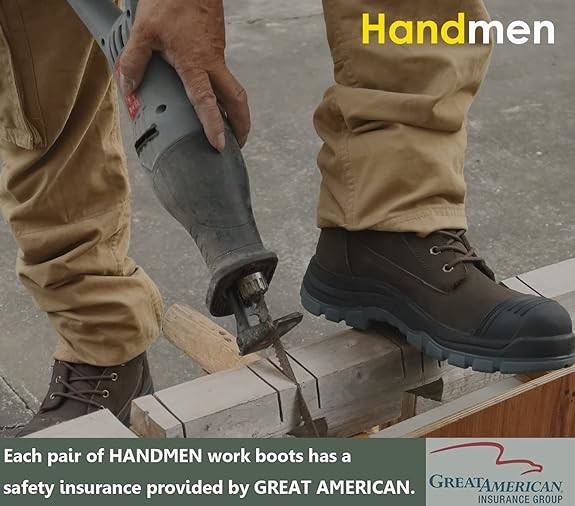 Men'S Work Boots Are Waterproof Non Slip And Puncture Resistant